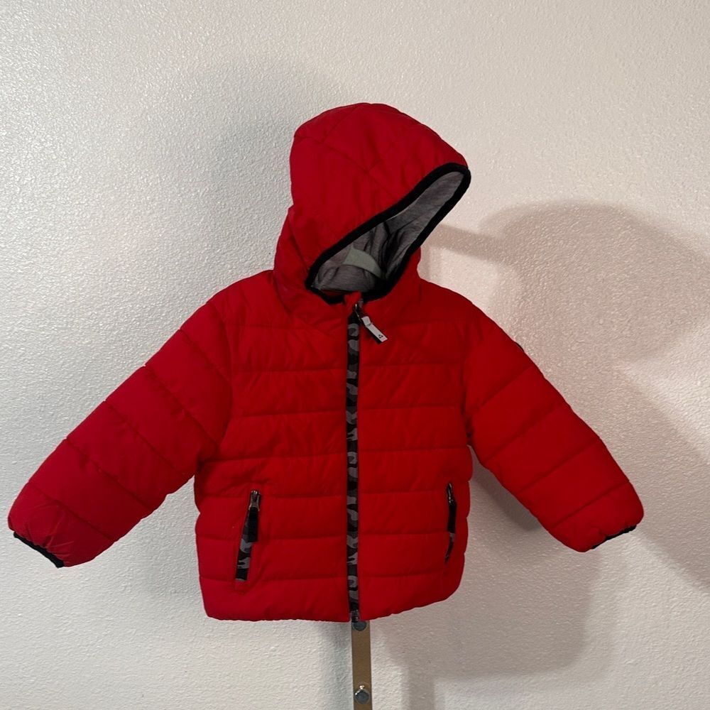 Gerry- red winter puffer Hooded Jacket- 2T